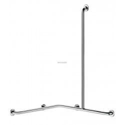 Poignée de douche et barre verticale droite D32 inox poli brillant Réf 5481DP2