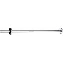 Porte-rideau de douche droit à redécouper, tube inox poli brillant D 16 mm, épaisseur 1 mm, longueur 1 m réf. 355