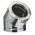 Coude 45° THERMINOX TI, diamètre 180 mm, tous combustibles EC 45 180 TI / réf. 21180021