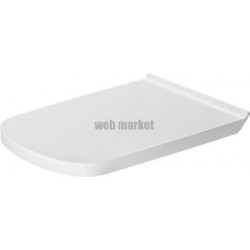 Abattant de wc Durastyle Vital blanc charnière inox traversant, cales de stabilité sans amortisseur de fermeture réf. 6231000