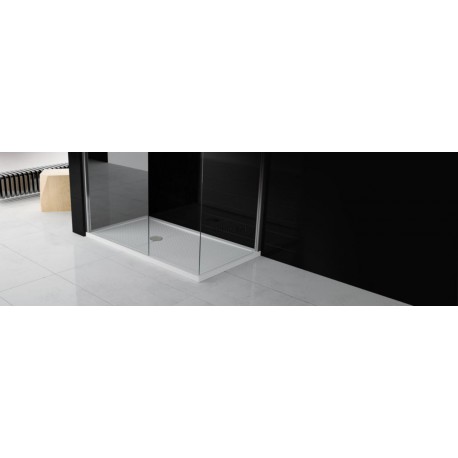 Receveur OLYMPIC Plus 140 x 75 cm, ht 4,5 cm, avec bonde, blanc Réf. OL140754-30