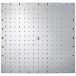 Plafond de douche CUBE 400 x 400 mm extra plat, alimentation 15 x 21 réf. I00604.030