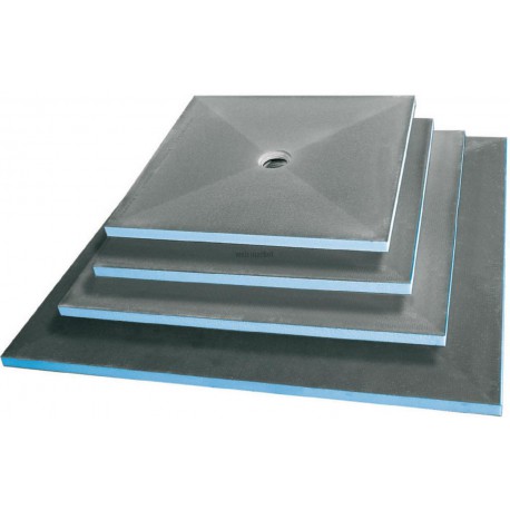 Receveur rectangulaire Fundo Primo - écoulement centré - polystyrène extrudé - 1,5x1 m - ép. 40 mm