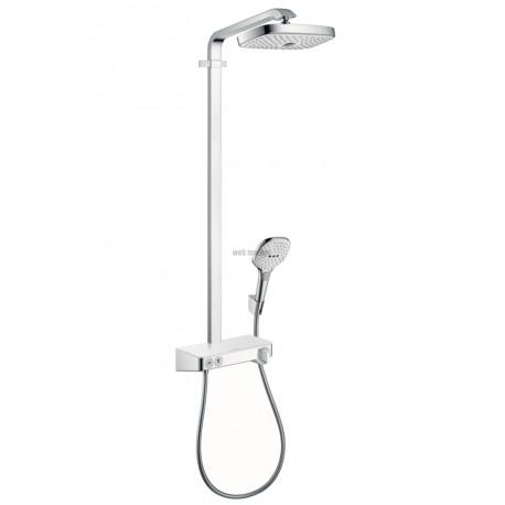 Showerpipe Raindance Select E300 2 jets blanc chromé réf. 27126400