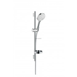 Ensemble douche Raindance Select S120 3 jets Unica S Puro de 65 cm Blanc & chrome réf. 26630400