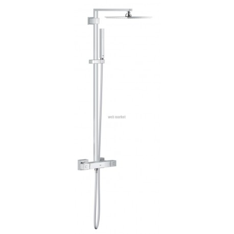 Colonne de douche avec mitigeur thermostatique Euphoria Cube System 230 Chromé 26087000