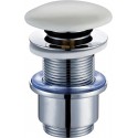 Bonde laiton clic clac champignon blanc sans trop plein 33x42