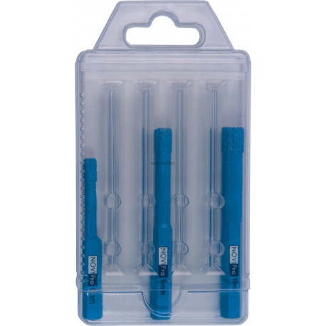 Jeu de 3 forets diamant 6-8-10mm Novipro