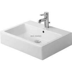 Lavabo VERO, 60 x 46,5, avec trop-plein et plage de robinetterie, Blanc Réf. 0454600000