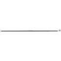 Porte-rideau droit extensible tube aluminium poli embouts caoutchouc 76 à 126 réf. 004051
