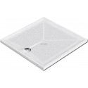 Receveur de douche simple BRADDAN, extra-plat, à poser ou à encastrer, 100 x 80 cm, Réf. 16528