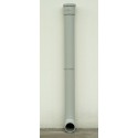 Dauphin rond coudé en fonte gamme résidentielle - gris argent - Ø nominal 100 mm - L. 1 m