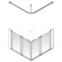 Paroi de douche option E, pivotante, pliante en angle, 1000 x 800 x 900 mm, main gauche Réf. 92320L