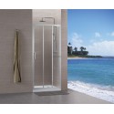 Paroi de douche Concerto accès de face coulissant 3 vantaux L 100 x H 195 cm profilé argent brillant verre transparent