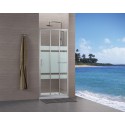Paroi de douche Concerto accès de face coulissant 3 vantaux L 120 x H 195 cm profilé argent brillant verre sérigraphié