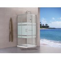 Paroi de douche Concerto accès d angle coulissant L 70 x H 195 cm profilé argent brillant verre sérigraphié