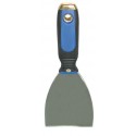 Couteau à enduire Novipro type américain manche bi-matière inox 150mm bleu/noir