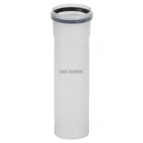 Elément droit _25 cm DUALIS FLEXCONDENS pour chaudières gaz ou fioul diamètre 80 ED 250 - 80PPA réf. 27080503