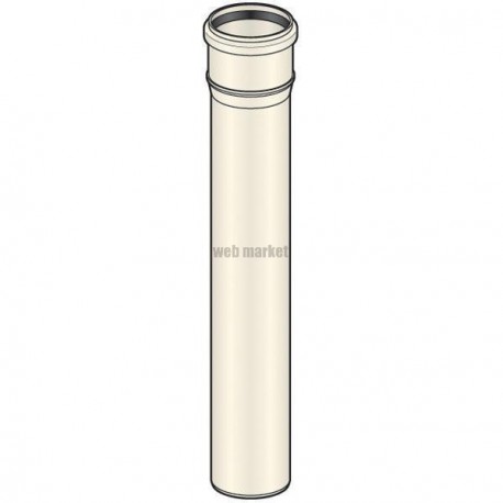 Elément droit 100 cm DUALIS FLEXCONDENS pour chaudières gaz ou fioul diamètre 110 ED 950 - 110PPA réf. 27110505