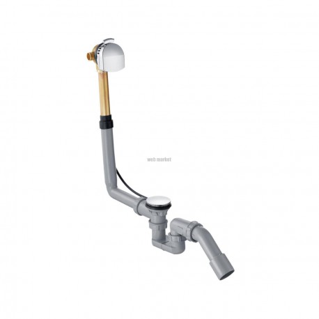 Set de vidage complet Exafill avec bec déverseur pour baignoire standard, chromé Réf 58123000