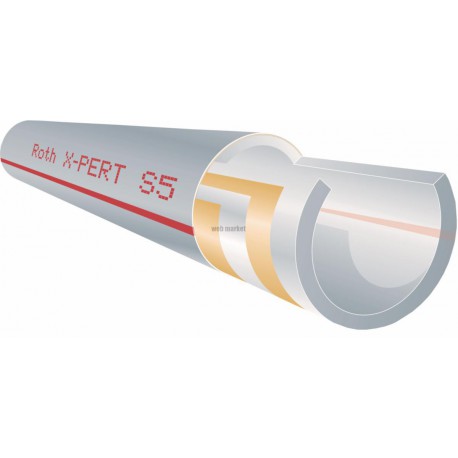 Tube gainé PER X-PER T S5 + épaisseur : 2 mm Lg : 600 m réf. 1409020136