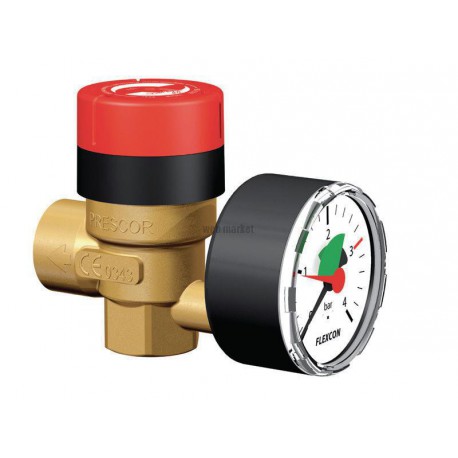 Soupape de sécurité PRESCOR Flamco, tar.e BSP 3/4 , 3 Bars