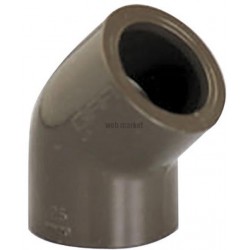 Coude 45° SYSTEM O PVC Femelle-Femelle diamètre : 50 H8M50