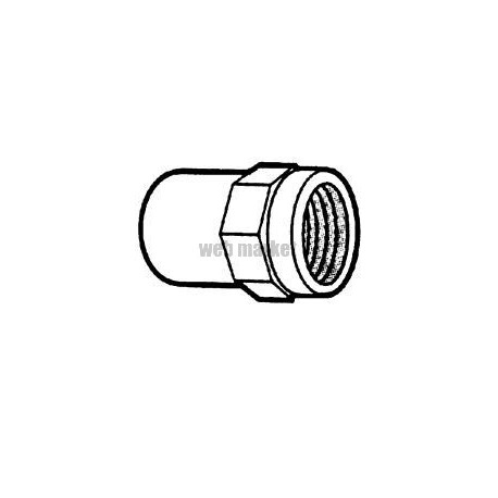 Manchon avec taraudage laiton SYSTEM O PVC/laiton Femelle-Mâle diamètre : 25/32-3/4 HMML25