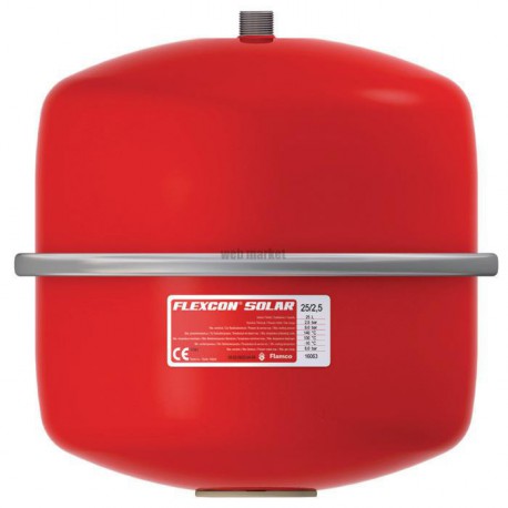 Vase d expansion pour installations à énergie solaire FLEXCON SOLAR 8 - 80 diamètre M 3 / 4   18 litres 2,5 bars    réf. 1606