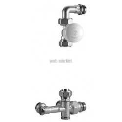 Robinet monotube à quatre voies thermostatisable diamètre 15 x 21 - 18 réf. R436MX033