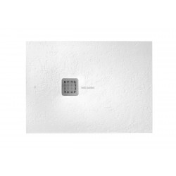 Receveur de douche TERRAN en stonex extra-plat antidérapant 120 x 80 cm, blanc mat Réf. AP1014B032001100