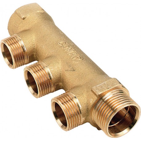 Collecteur modulaire série   E  , 3 sorties, entrée 26 x 34 - sortie M22, entraxe 35 mm, longueur totale 122 mm réf. 9532423