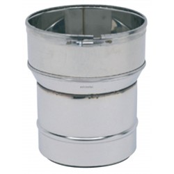 Raccord poêle tube inox diamètre 125 mm diamètre flexible 125 / 131 réf. 123121