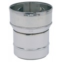 Raccord poêle tube inox diamètre 125 mm diamètre flexible 125 / 131 réf. 123121