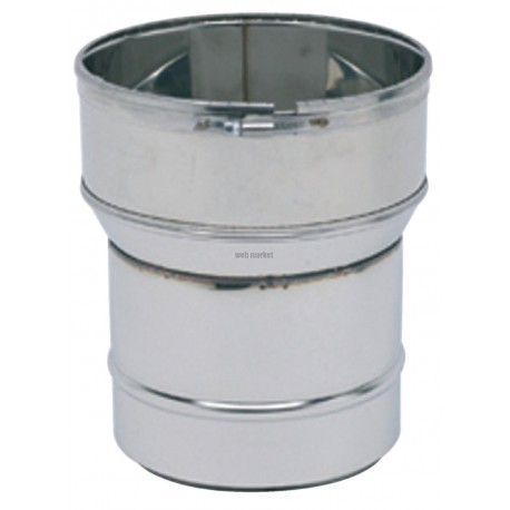 Raccord poele tube inox diamètre 125 mm diamètre flexible 155 / 161 mm réf. 123122