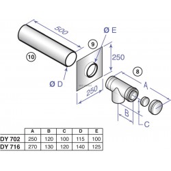 Kit de base PPS alu n°3 diamètre 80 / 125 mm colis DY716 réf. 84887716