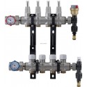 Kit collecteur laiton et polymère avec débit-mètre 3 voies 26x34 réf 20290620