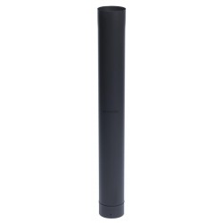 Tuyau coulissant 50 cm + bague de réglage noir mat diamètre 150 mm réf. 348541