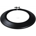 Rosace acier émaillé noir mat diamètre 150 mm réf. 343741