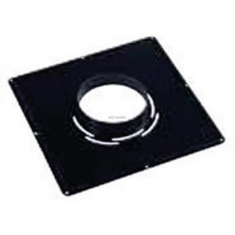 Plaque de propreté Email Mat Acier émaillé diamètre : 125 Lg : 400 mm H : 400 mm Noir Bois / Fioul / Gaz réf. 126125