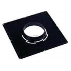 Plaque de propreté Email Mat Acier émaillé diamètre : 153 Lg : 400 mm H : 400 mm Noir Bois / Fioul / Gaz réf. 126155