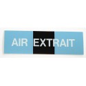 Etiquette air extrait 100x30x10mm paquet de 5 pièces Réf 215621