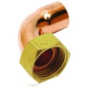 Raccord coudé 2 pièces douille cuivre C 2ag GU à souder / écrou diamètre : 14-12x17 réf. E111208001