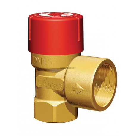 Soupape de sûreté pour installations à énergie solaire PRESCOR SOLAR diamètre : F 1/2 6 bar réf. 28311