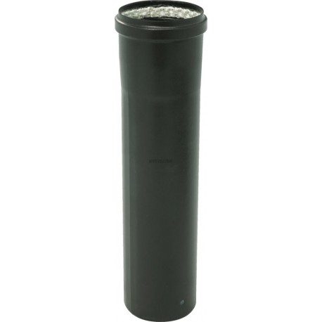 Conduits pellets - email noir mat tuyau 33 cm noir mat d 100 + joint a levres réf. 341339