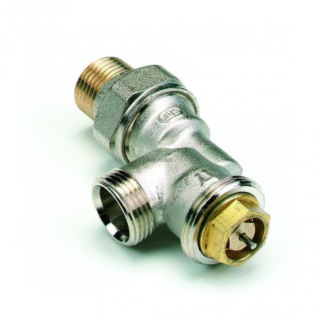 Robinet de radiateur équerre inversé thermostatique R807E - raccord mâle M22