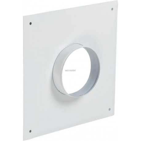 Plaque de finition basse ventouse 80 / 125 blanche ral 9033 PEB RENO C9 125 réf. 17080733