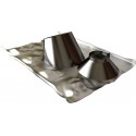 Solin 30 à 45 INOX + collet diamètre 80 / 125 mm pour BIOTEN LAQUE NOIR RAL 9005 réf. 471585