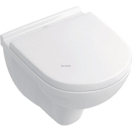 Cuvette à fond creux compacte suspendu ONOVO 36x49cm en porcelaine, avec sortie horizontale, blanc réf. 56881001