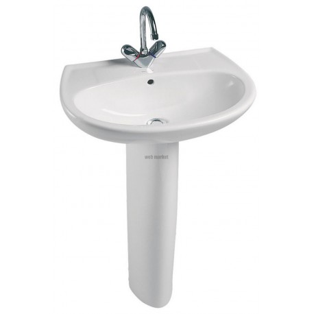Lavabo BRIVE 55cm blanc en filet réf E1282F00
